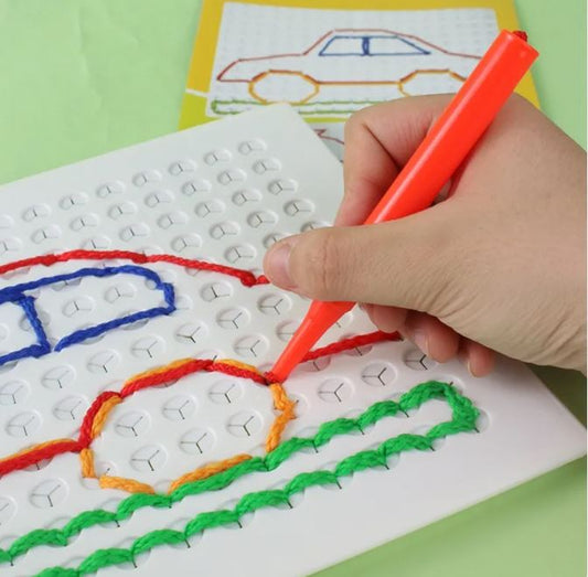 Kids' Creative Threading Puzzle Board