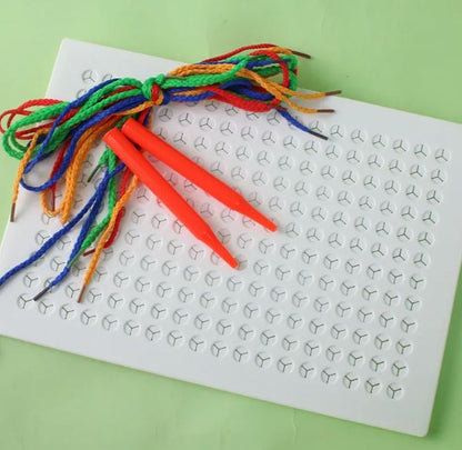 Kids' Creative Threading Puzzle Board