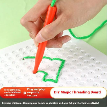Kids' Creative Threading Puzzle Board